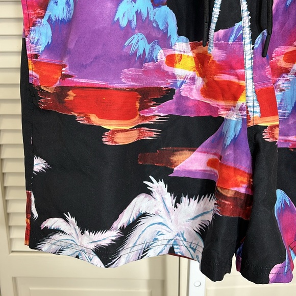 NWT REISS Paul Palm Tree Print Swim Trunks Board Shorts XL - Picture 5 of 12